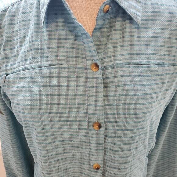 LL BEAN PLAID MULTI ZIP POCKET OUTDOOR BUTTONDOWN SIZE SMALL - Picture 4 of 6